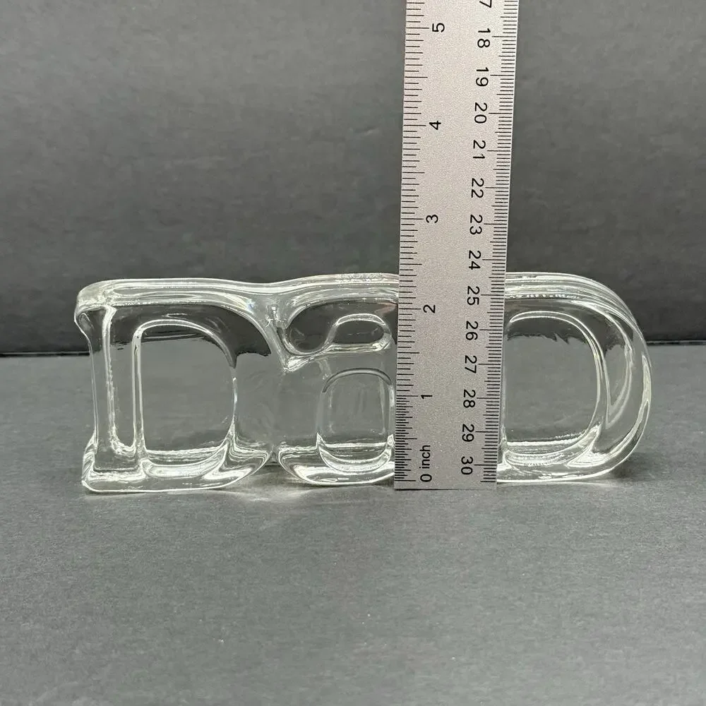 Avon Exclusive Vintage 1983 DAD Clear Fostoria Glass Paper Weight Gift
